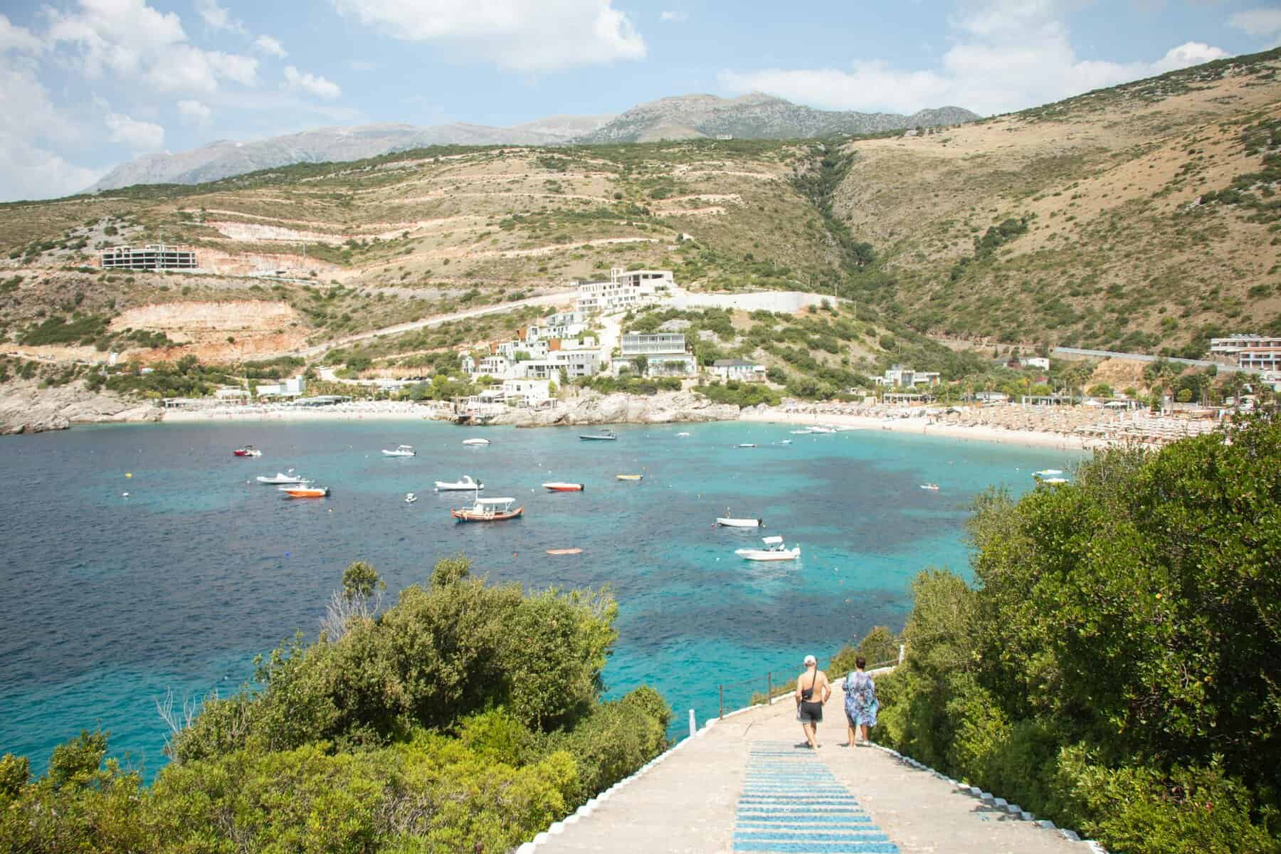 One Week South Albania Itinerary: Beaches, Castles & Culture 2 Explore the stunning coastal view from a path in Vlorë County, Albania.